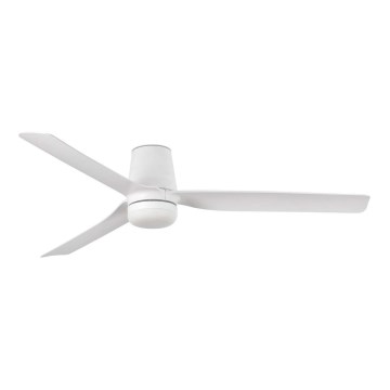 FARO 33828WT1S - Ventilator de tavan LED dimabil PUNT TUB M, LED/18W/230V, 2700/3000/4000K, Ø 132 cm, alb, Wi‑Fi Tuya + telecomandă