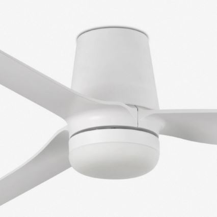 FARO 33828WT1S - Ventilator de tavan LED dimabil PUNT TUB M, LED/18W/230V, 2700/3000/4000K, Ø 132 cm, alb, Wi‑Fi Tuya + telecomandă
