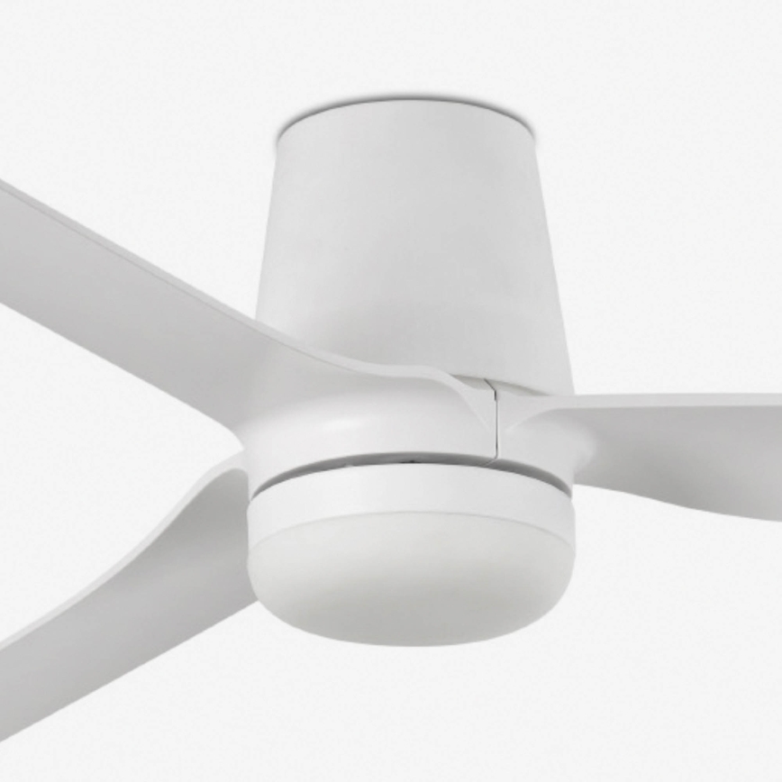 FARO 33828WT1S - Ventilator de tavan LED dimabil PUNT TUB M, LED/18W/230V, 2700/3000/4000K, Ø 132 cm, alb, Wi‑Fi Tuya + telecomandă