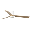 FARO 33829-1TW - Ventilator de tavan LED dimabil PUNT TUB M LED/18W/230V 2700/3000/4000K Ø 130 cm alb/maro+ telecomandă