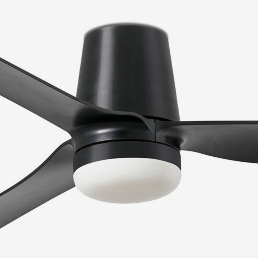 FARO 33830WT1S - Ventilator de tavan LED dimabil PUNT TUB M/18W/230V, 2700/3000/4000K, Ø 132 cm, negru, Wi‑Fi Tuya + telecomandă