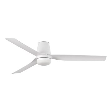 FARO 33832-1TW - Ventilator de tavan MINI PUNT TUB cu LED dimabil, 10W/230V, 2700/3000/4000K, Ø 90 cm, alb + telecomandă
