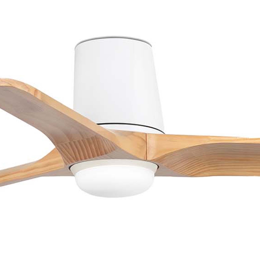 FARO 33836WT-1TW - Ventilator de tavan LED dimmabil HEYWOOD TUB S LED/10W/230V 2700/3000/4000K pin/alb Ø 90 cm Wi-Fi Tuya + telecomandă