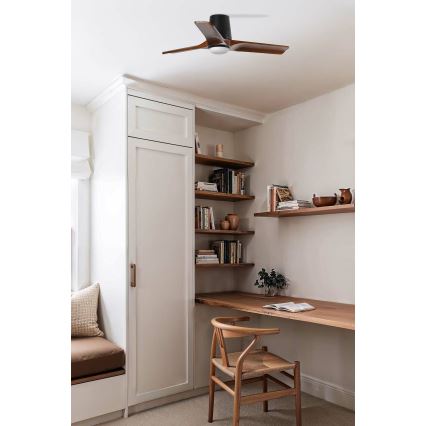 FARO 33837WT-1TW - Ventilator de tavan LED reglabil HEYWOOD TUB cu LED/10W/230V 2700/4000/6000K pin/alb diametru 90 cm Wi-Fi Tuya + telecomandă