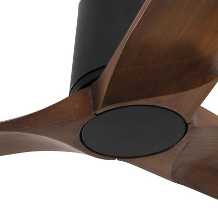 FARO 33839WT - Ventilator de tavan HEYWOOD TUB L pin/negru diametru 132 cm Wi-Fi Tuya + telecomandă