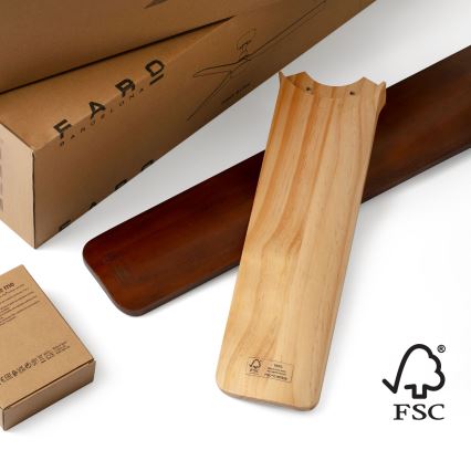 FARO 34190WT - Ventilator de tavan BIGWOOD XL pin/negru diametru 200 cm Wi-Fi Tuya + telecomandă