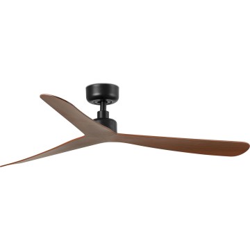 FARO 34197WT - Ventilator de tavan ROCKER M, diam. 132 cm, maro/negru, Wi-Fi Tuya + telecomandă