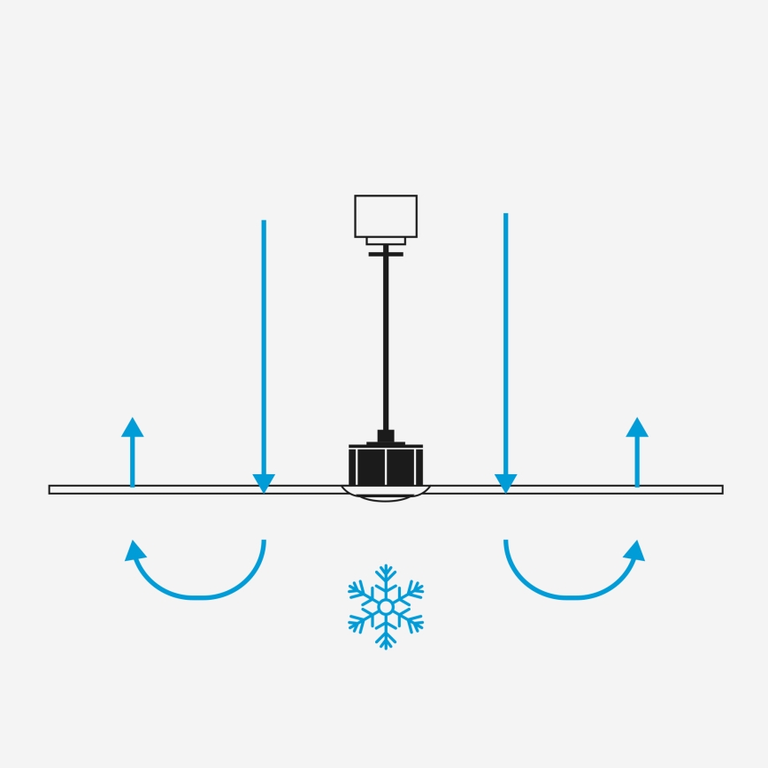 FARO 34197WT - Ventilator de tavan ROCKER M, diam. 132 cm, maro/negru, Wi-Fi Tuya + telecomandă