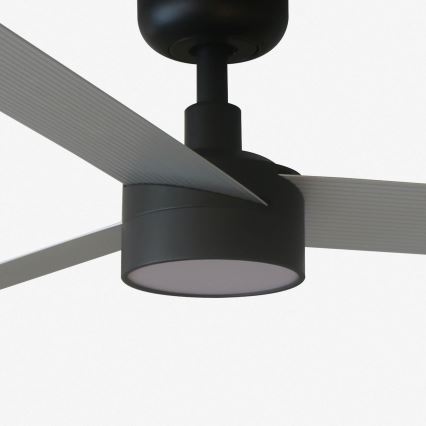 FARO 34286-1TW - Ventilator de tavan LED CRUISER L, cu reglare a intensității luminoase, 18W/230V, 2700/3000/4000K, Ø132 cm, negru/gri + telecomandă