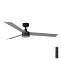 FARO 34286-1TW - Ventilator de tavan LED CRUISER L, cu reglare a intensității luminoase, 18W/230V, 2700/3000/4000K, Ø132 cm, negru/gri + telecomandă