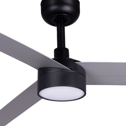 FARO 342871S - Ventilator de tavan CRUISER XL cu LED și lumină reglabilă, 18 W, 230 V, 2700/3000/4000 K, Ø 160 cm, gri/negru + telecomandă