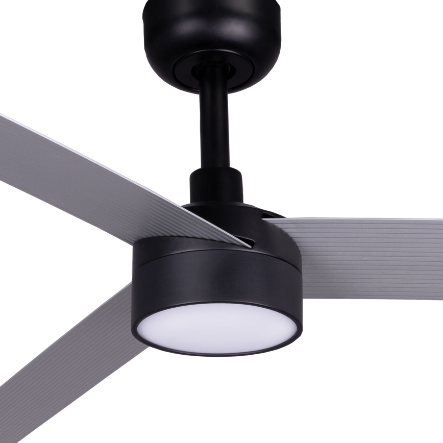 FARO 342871S - Ventilator de tavan CRUISER XL cu LED și lumină reglabilă, 18 W, 230 V, 2700/3000/4000 K, Ø 160 cm, gri/negru + telecomandă