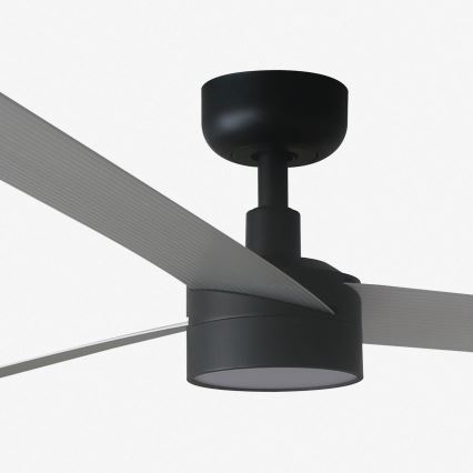 FARO 34287WT1S - Ventilator de tavan LED dimmabil CRUISER XL, LED 18W, 230V, 2700/3000/4000K, diametru 160 cm, gri/negru, Wi-Fi Tuya + telecomandă