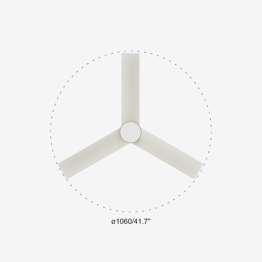 FARO 34288-1TW - Ventilator de tavan dimerizabil CRUISER cu LED/20W/230V Ø 106 cm 2700/3000/4000K + telecomandă