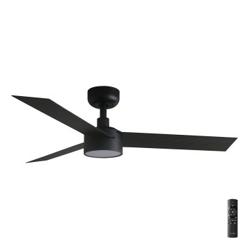 FARO 34289-1TW - Ventilator de tavan CRUISER S cu LED dimabil, 18 W, 230 V, 2700/3000/4000 K, Ø 106 cm, negru, cu telecomandă