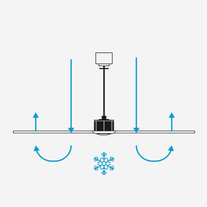 FARO CRUISER S 34289WT1S - Ventilator de tavan LED dimabil/18W/230V 2700/3000/4000K Ø106 cm negru Wi‑Fi Tuya + telecomandă