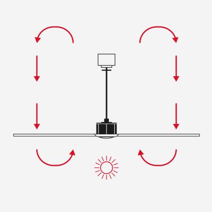 FARO CRUISER S 34289WT1S - Ventilator de tavan LED dimabil/18W/230V 2700/3000/4000K Ø106 cm negru Wi‑Fi Tuya + telecomandă