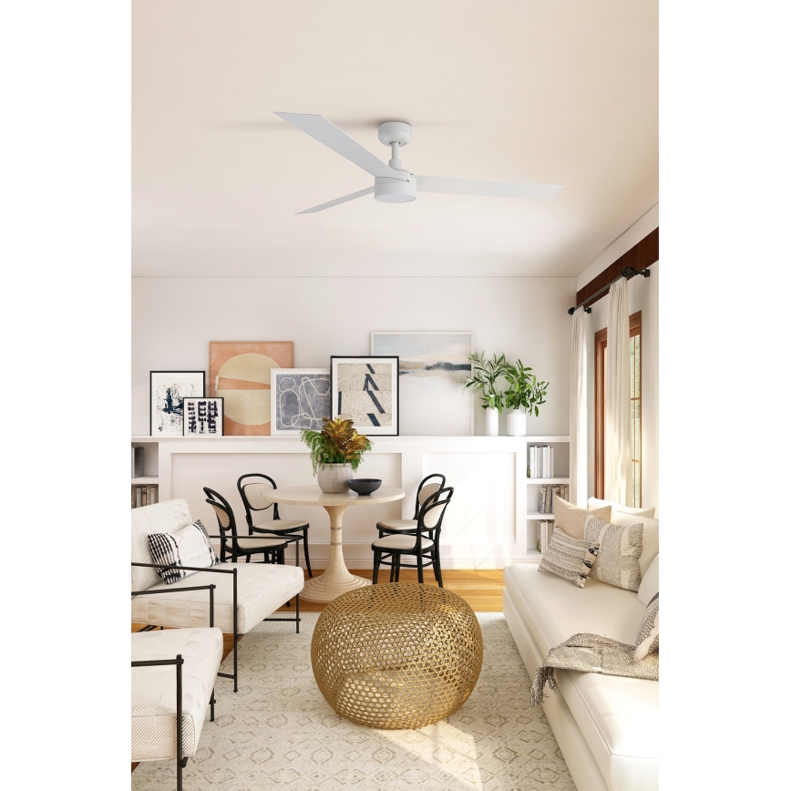 FARO 34290-1TW - Ventilator cu LED dimmabil CRUISER, 20W, 230V, 2700/3000/4000K, Ø 132 cm, alb + telecomandă
