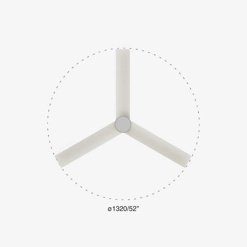 FARO 34290-1TW - Ventilator cu LED dimmabil CRUISER, 20W, 230V, 2700/3000/4000K, Ø 132 cm, alb + telecomandă