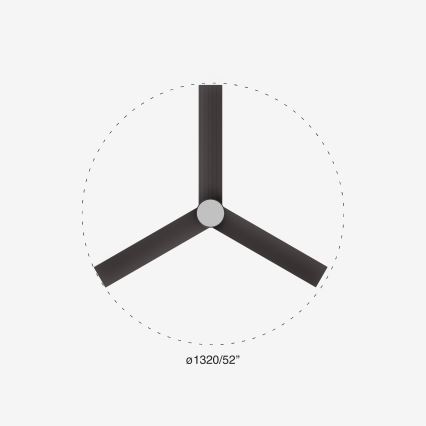 FARO 34291-1TW - Ventilator de tavan dimabil cu LED CRUISER, 20W, 230V, 2700/3000/4000K, diam. 132 cm, negru + telecomandă