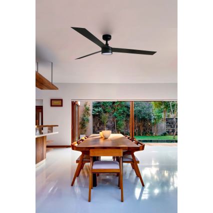 FARO 34293-1TW - Ventilator de tavan LED reglabil CRUISER XL, 18W, 230V, 2700/3000/4000K, Ø 160 cm, negru + telecomandă