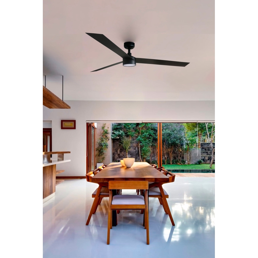 FARO 34293-1TW - Ventilator de tavan LED reglabil CRUISER XL, 18W, 230V, 2700/3000/4000K, Ø 160 cm, negru + telecomandă