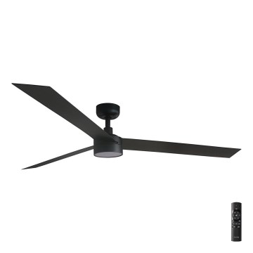 FARO 34293-1TW - Ventilator de tavan LED reglabil CRUISER XL, 18W, 230V, 2700/3000/4000K, Ø 160 cm, negru + telecomandă
