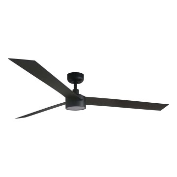 FARO 34293WT1S - Ventilator de tavan LED dimabil CRUISER XL, 18W, 230V, 2700/3000/4000K, Ø 160 cm, negru, Wi‑Fi Tuya + telecomandă