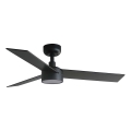 FARO 34296WT1S - Ventilator de tavan cu LED reglabil RUDDER S LED/18W/230V 2700/3000/4000K Ø106 cm maro/negru Wi‑Fi Tuya + telecomandă