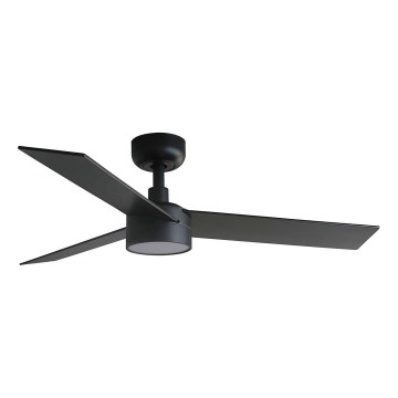 FARO 34296WT1S - Ventilator de tavan cu LED reglabil RUDDER S LED/18W/230V 2700/3000/4000K Ø106 cm maro/negru Wi‑Fi Tuya + telecomandă
