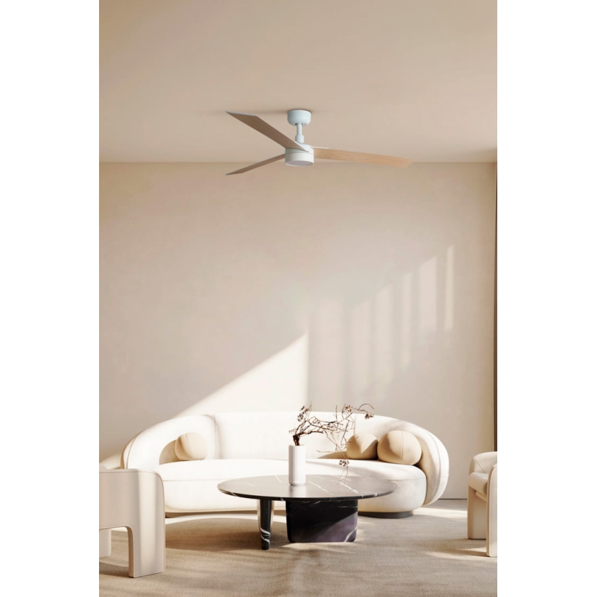 FARO RUDDER L 34297-1TW - Ventilator LED dimabil, 20 W, 230 V, 2700/3000/4000 K, Ø132 cm, cu telecomandă