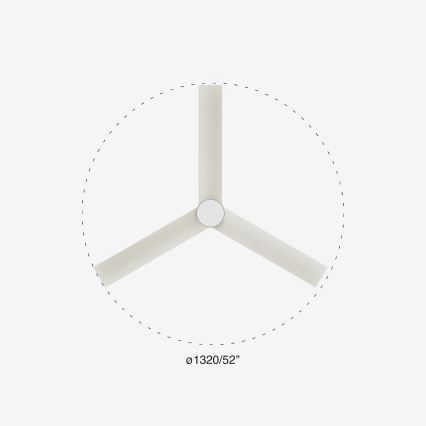 FARO RUDDER L 34297-1TW - Ventilator LED dimabil, 20 W, 230 V, 2700/3000/4000 K, Ø132 cm, cu telecomandă