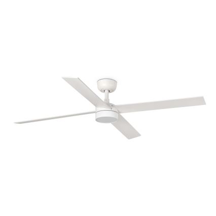 FARO 34355WT-1TW - Ventilator de tavan LED dimmabil RUDDER L LED/18W/230V 2700/3000/4000K alb/bej Ø 132 cm Wi-Fi Tuya + telecomandă