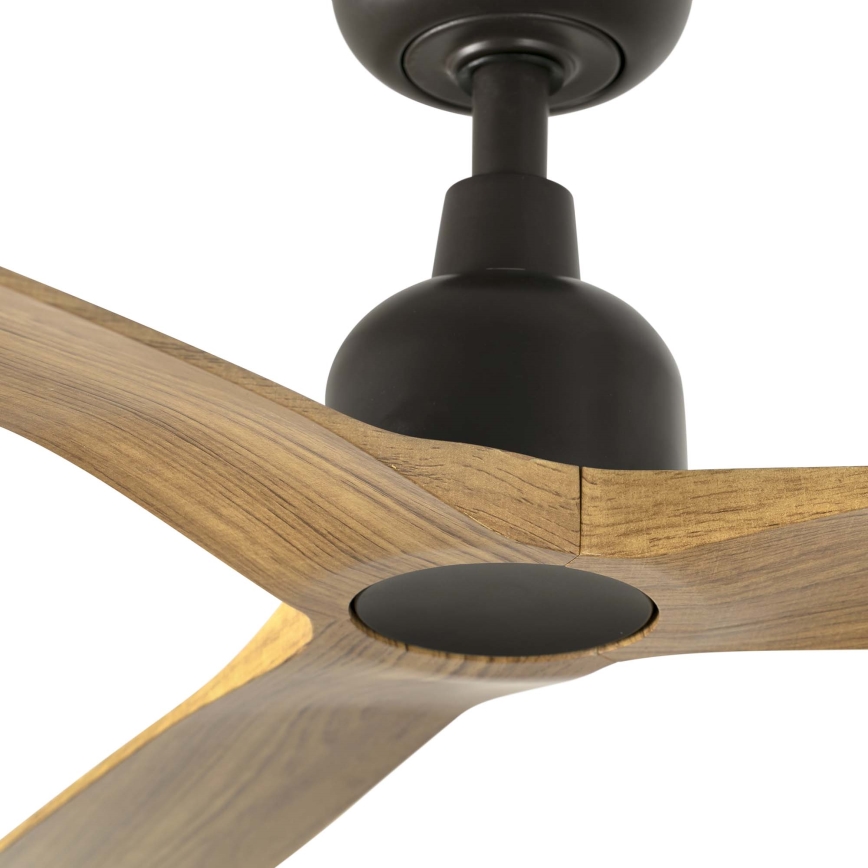 FARO 34360WT - Ventilator de tavan OUTWOOD L maro/negru Ø 150 cm Wi-Fi Tuya IP44 + telecomandă