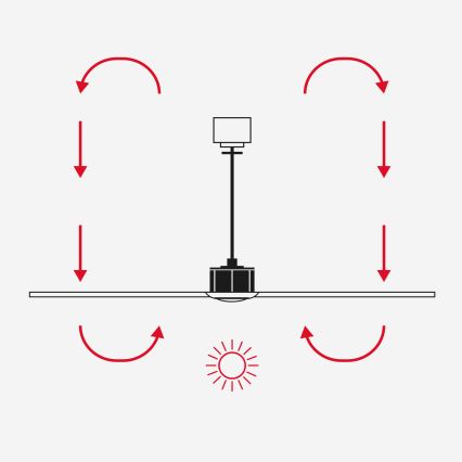 FARO 34370WT - Ventilator de tavan MARINE M Ø 125 cm maro/alb IP44 Wi-Fi Tuya + telecomandă