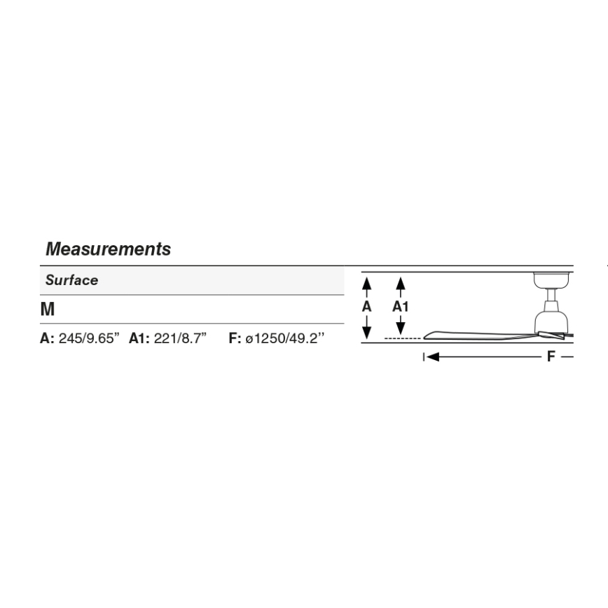 Ventilator de tavan FARO MARINE M 34371, Ø 125 cm, maro/negru, IP44, cu telecomandă
