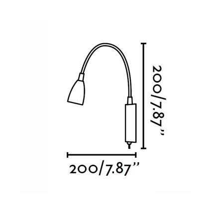 FARO 40994 - Corp de iluminat perete LOKE LED/3W/230V