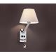 FARO 68506 - Lampă de perete LED MOMA 1xE27/60W/100-240V + 1xLED/1W