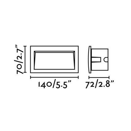FARO 70147 - Corp de iluminat încastrat pentru exterior SEDNA-2, LED/3W/230V, IP65