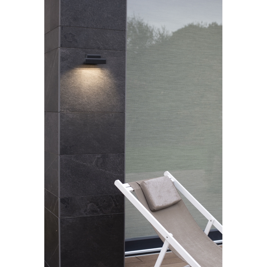 FARO 70294 - Aplica LED de exterior BALIC, 8W, 230V, 3000/4000/6500K, IP65, negru