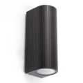 FARO 70327 - Aplică de exterior pentru perete ESTELA 2xGU10/5W/230V IP65 neagră