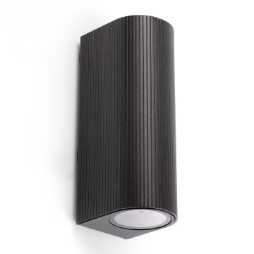FARO 70327 - Aplică de exterior pentru perete ESTELA 2xGU10/5W/230V IP65 neagră