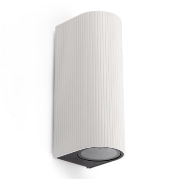 FARO 70328 - Aplică de perete pentru exterior ESTELA 2xGU10/5W/230V IP65 albă