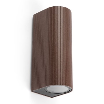 FARO 70329 - Aplică de exterior ESTELA 2xGU10/5W/230V IP65 maro