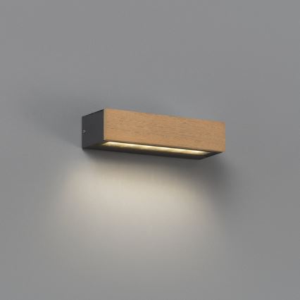 FARO 71898 - Aplică LED de exterior LAKO LED/8W/230V IP65 negru/lemn