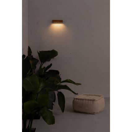 FARO 71898 - Aplică LED de exterior LAKO LED/8W/230V IP65 negru/lemn