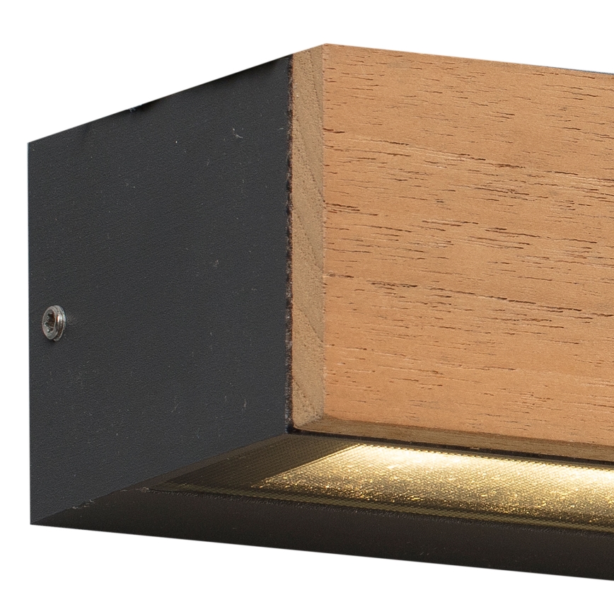 FARO 71898 - Aplică LED de exterior LAKO LED/8W/230V IP65 negru/lemn