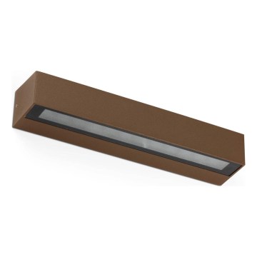 FARO 71905 - Aplica de perete pentru exterior DORO, 2 x LED, 10 W, 230 V, IP65, maro