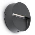 FARO 71960 - Aplica LED DUNE pentru scări, rotundă, antracit, 3W, 230V, 2200/2700/3200/4000K, IP65