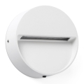 FARO 71961 - Aplică LED pentru scară DUNE, 3W, 230V, 2200/2700/3200/4000K, IP65, albă, rotundă